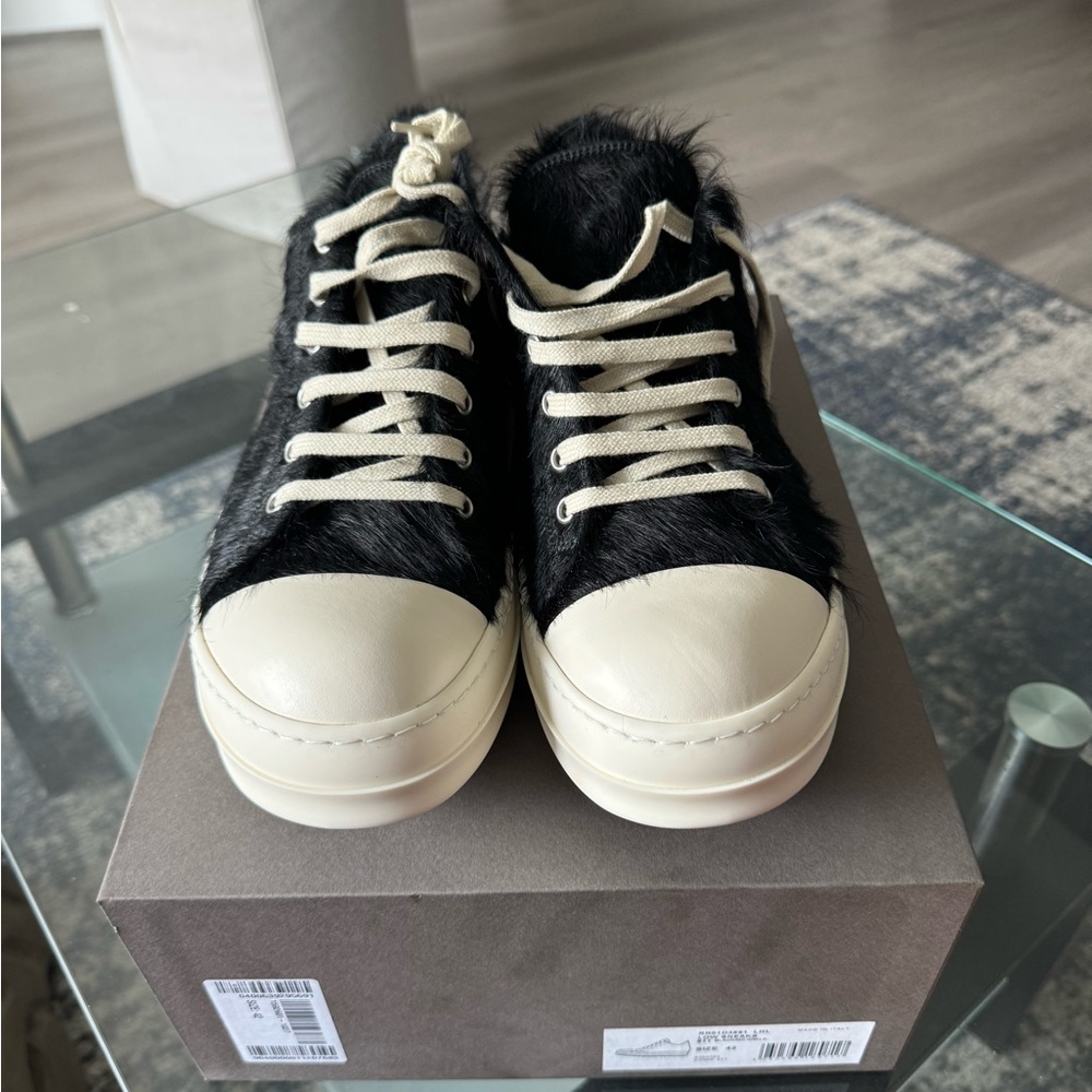 Rick Owens Pony Hair Sneakers Size 42